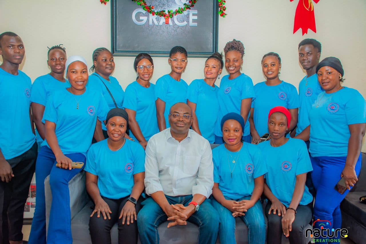 Grace Senior Social Care team members gathered indoors